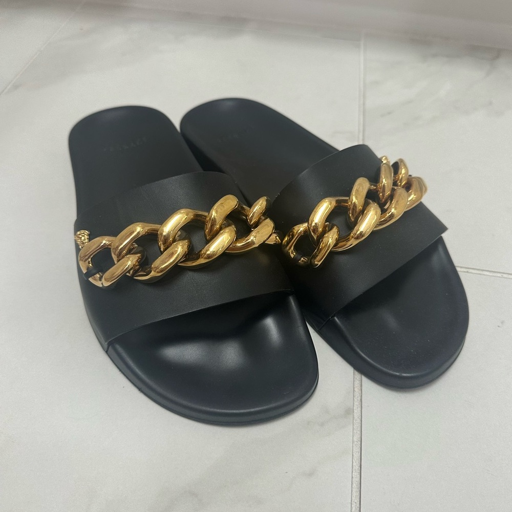 VERSACE MEDUSA CHAIN SLIDE SANDAL